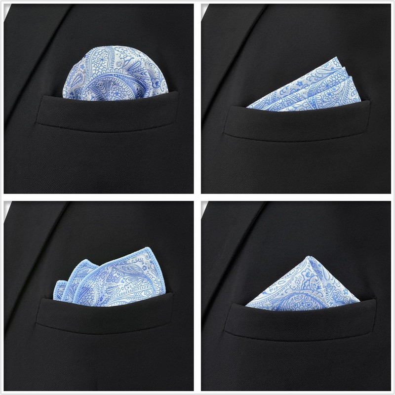 Shlax&Wing 5 Pieces Assorted Pañuelo De Bolsillo Para Hombre Handkerchiefs