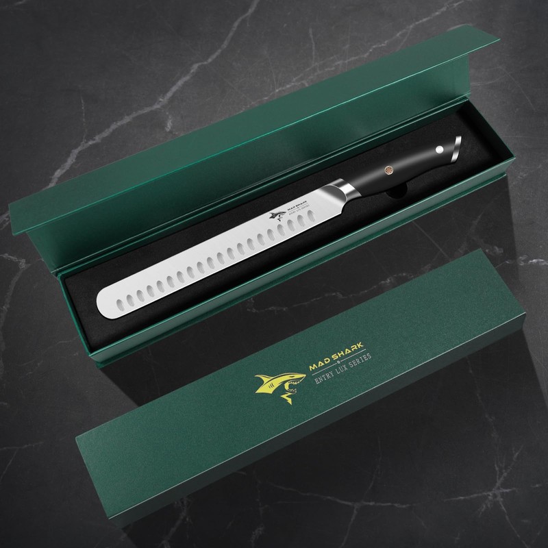 MAD SHARK Brisket Slicing Knife, 10 inch BBQ Knife Razor