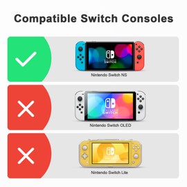 JINGDU Slim Soft TPU Switch Protector, Dockable Anti-Scratch Cover for Switch OLED with 4 Thumb Grips Caps, White