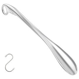 21 Inch Extra Long Shoe Horn with Handle for Women Men Seniors Metal Handled Heavy Duty Shoehorn Durable Solid Tall Shoe Spoon Helper for Boots