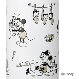 mosh! x Diseny WDMB350MK Mug Bottle, Vacuum Insulated, Screw Type, 1.2 fl oz (0.35 L), Mickey