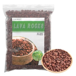 CARURBODY Red Lava Rocks for Plants -100% Pure Volcanic Rock No Dyes or Chemicals-Best Lava Stones Top Dressing for Cacti Succulents Plants,Bonsai-5LBS