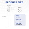 MECCANIXITY 100pcs 3mm LED Diode Lights, White Round Transparent DC