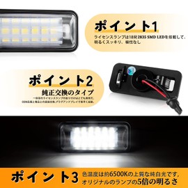 POPMOTORZ Subaru / Toyota LED License Lamp License Plate Light Subaru BRZ ZC6 Impreza GJ/GP XV Forester SJ Legacy B4 BM Revogue VM4/VMG Toyota FT86 GT86 License Plate Light 6500K Unit Super White