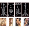 Xmasir Henna - Plantillas De Tatuaje Temporales Con Purpurin