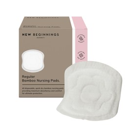 New Beginnings Extra-Soft & Highly-Absorbent Disposable Bamboo Nursing Pads, 40-Pack