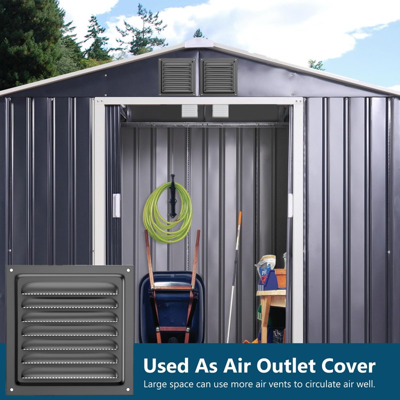 Metal Vent Cover, 6" x 6" Square Soffit Air Vent