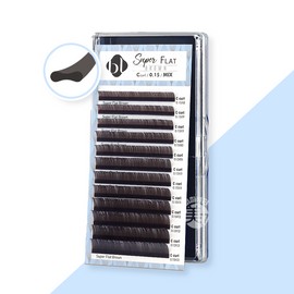 BL Lash Super Flat Flat Cap Deep Brown Eyelashes C Curl 0.15 9mm / BL래쉬 슈퍼플랫 플랫모 딥 브라운 속눈썹 C컬 0.15 9mm