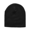 Nayt Men's Short Beanie Knit Hat 8" Long (Black)