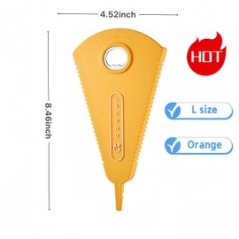 Jar Opener,Beer Can Opener, 5 in 1 Multi Function Can Opener Bottle Opener Kit with Silicone Handle Easy to Use for Children, Elderly and Arthritis Sufferers (orange_large)