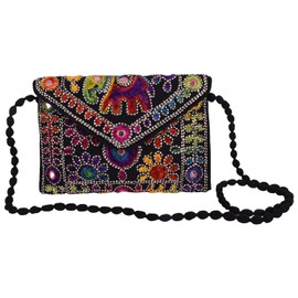 Craft Trade Clutch Bags for Women - Rajasthani Hand Embroidered Mini Crossbody Bag Women's Cluches for Wedding Party Gifts
