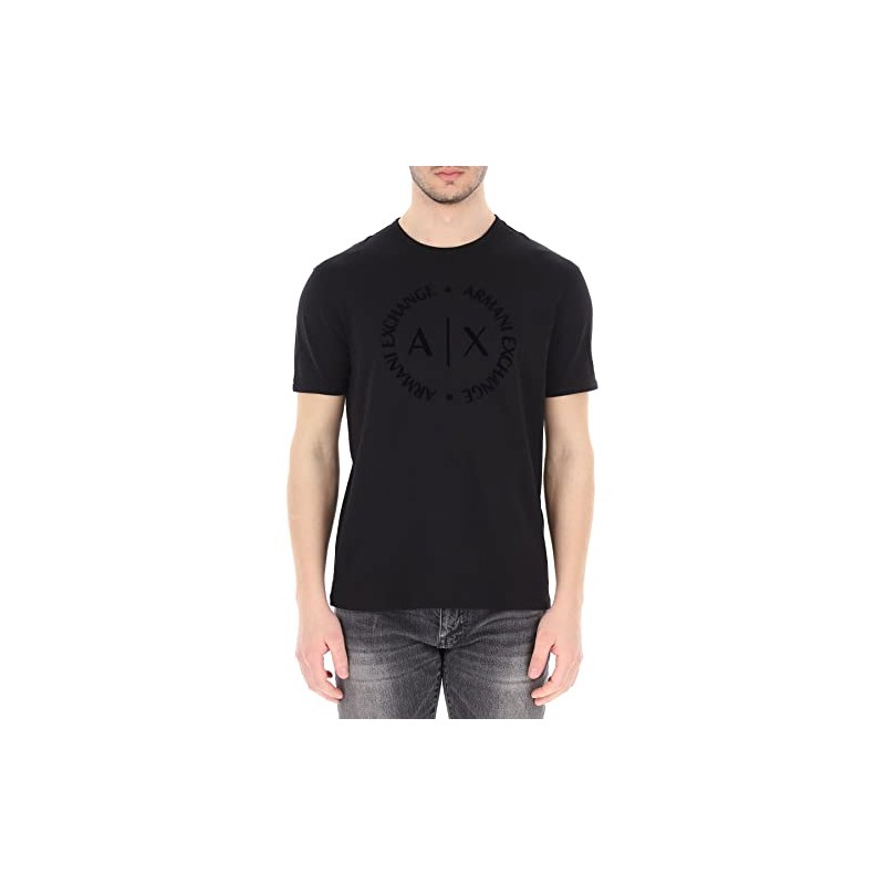 Armani Exchange Men's 8nztcd T-Shirt, (Black 1200), Small