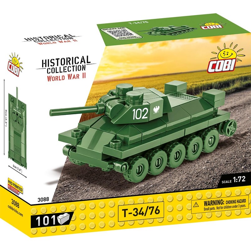 COBI Historical Collection WWII T-34/76 1:72 Scale Tank