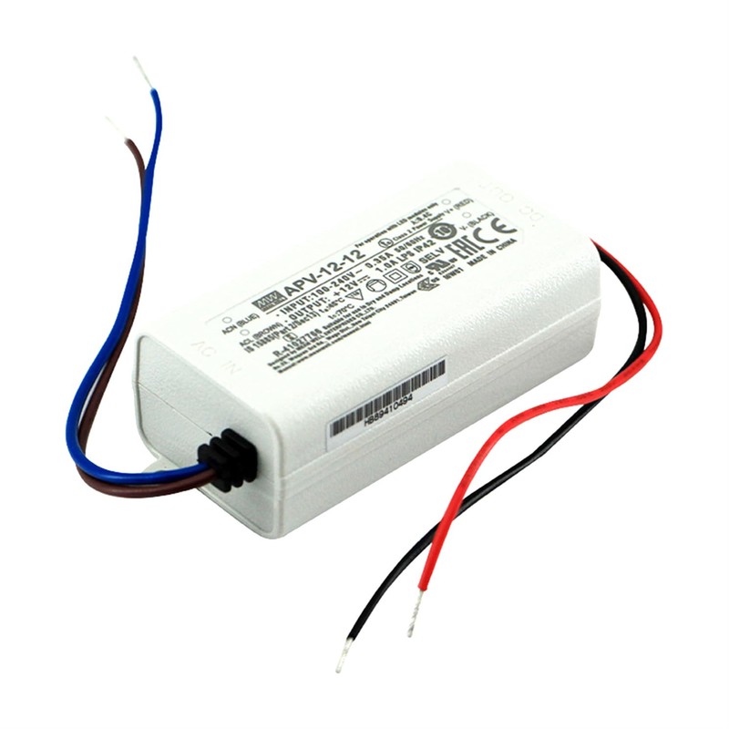 DynMach APV-12-12 12W 12V 1A High Efficiency LED Power Supply