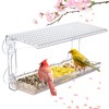 SUNALLY SUNALLY Window Bird Feeder for Outdoors, Clear Bird Feeders