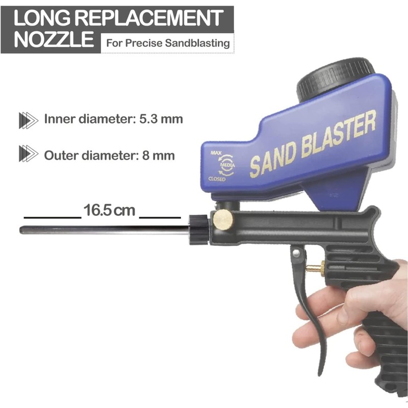 Le Lematec Sand Blaster Long Nozzle Attachment, Sandblasting Nozzle Tip