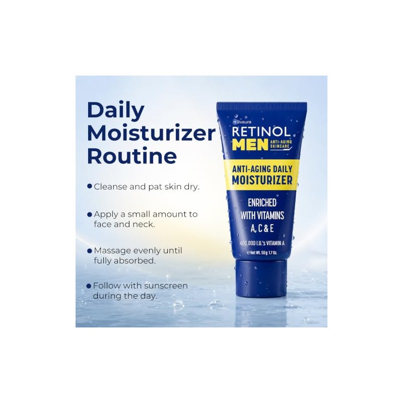 Retinol Daily Moisturizer for Men, 1.7 Fluid Ounce