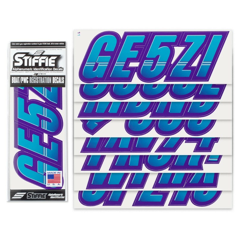 STIFFIE Techtron TT54 Boat PWC Letter Number Decal Registration SKY