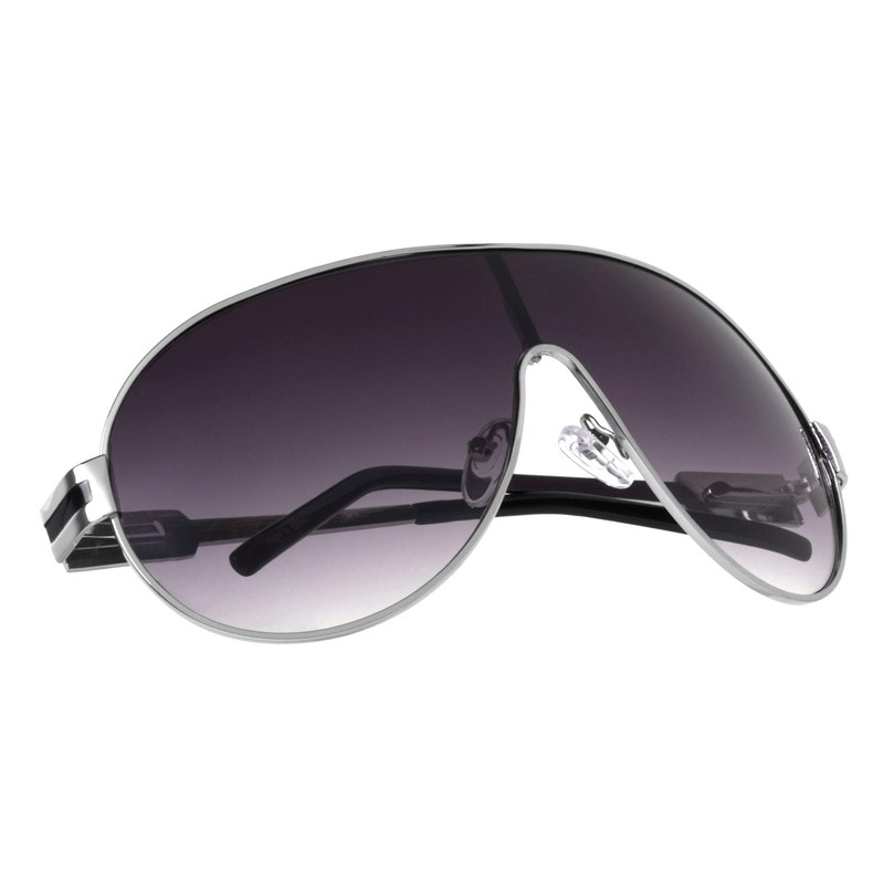 Khan Indy - One Piece Shield Sunglasses (Smoke Silver Black)