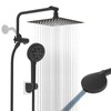 All Metal Shower Head, 8" High Pressure Rainfall/Handheld Shower Combo