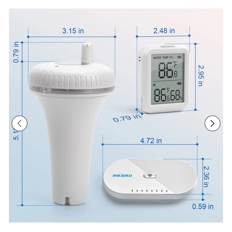 Inkbird NEW INKBIRD Wireless Pool Thermometer IBS-M1 and WiFi Gateway