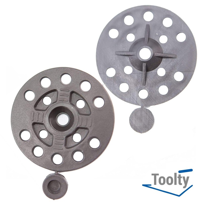 Toolty Plastic Washers - 100 Pcs of 56mm - Black