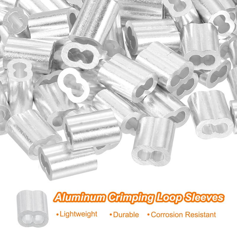sourcing map Wire Rope Cable Thimble Kit for 2mm Dia