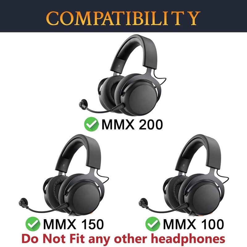 SOULWIT Replacement Ear Pads for Beyerdynamic MMX100/MMX150/MMX200 Gaming Headset, Replacement