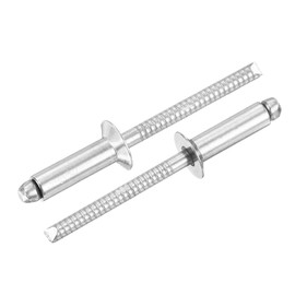 sourcing map 65Pcs 3/16" x 5/8" 304 Stainless Steel Countersunk Blind Rivet, Open-End Type Blind Rivets for DIY, Sheet Metal, Automotive Repairs, Furniture, Boat, and Duct Work (Silver)
