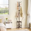 Hoctieon Coat Rack Freestanding, Coat Tree with Umbrella Holder, Metal