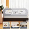 Foldable Baby Bed Rail Guard, 180° Flip Down Adjustable Toddler