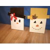 Reversible wooden scarecrow/snowman yard ornament snowman scarecrow sign handmade wooden