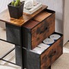 Night Stand Set of 2,2 Drawer Nightstand with Metal Frame
