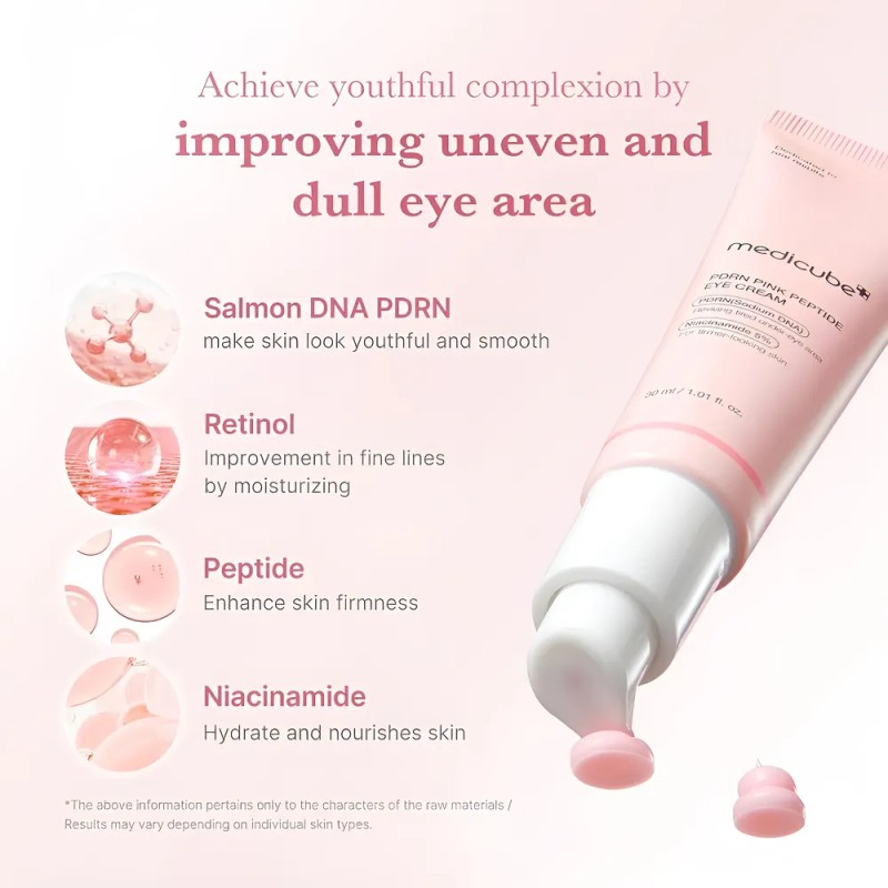 Medicube Pdrn Pink Peptide Crema Ojos 30 Ml Día/noche
