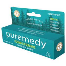 Puremedy Eczema & Psoriasis Relief Ointment Homeopathic All Natural Salve Soothes and Relives Symptoms of Dry Itchy Flaky Scratchy or Weepy Skin - 0.5 oz