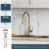 FORIOUS Gold Kitchen Faucet with Pull Down Sprayer, High Arc