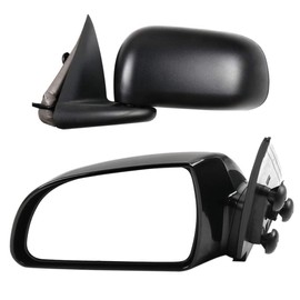 OCPTY Black Left Side And Right Side Mirrors Fit For 2006-2010 For Hyundai Sonata Textured Mirror Glass Manual Folding Heated
