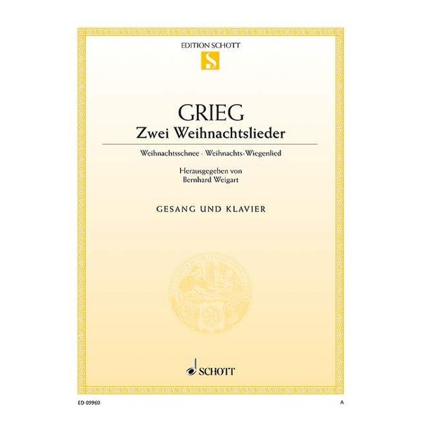Zwei Weihnachtslieder: Weihnachtsschnee - Weihnachts-Wiegenlied. op. 49/5. Gesang und Klavier.: