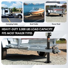 YOMILINK 5000 lbs Trailer Jack, A-Frame Trailer Jack, 23" Vertical Travel, 20-24V Cordless Drill Compatible, Adjustable Drop Leg