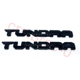 TOYOTA Gloss Black out Door Overlay  Emblem Badge For 2014 -24 Tundra Limited SR5 4x4