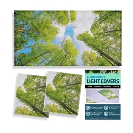2 Pack Fluorescent Light Covers, 4x2 Feet Magnetic Light Covers for Ceiling Lights, Overhead Light Covers for Classroom Office Hospital Light Filter Cover