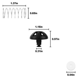 Coffee Brewing Basket Bottom spring loaded stopper kits for Hamilton Beach 990117900 990237500,Fits for Mr. Coffee Black and Decker majority coffee makers Brew Basket - 2 pack