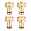 Hicello 4PACK Garden Hose Tap Quick Connectors, 3/4 inch &