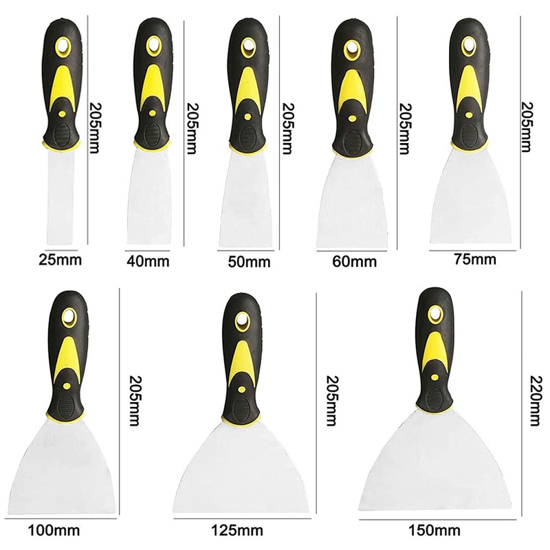 8pcs Wallpaper Scraper, BetterJonny Stainless Steel Paint Scraper Blade Scraper