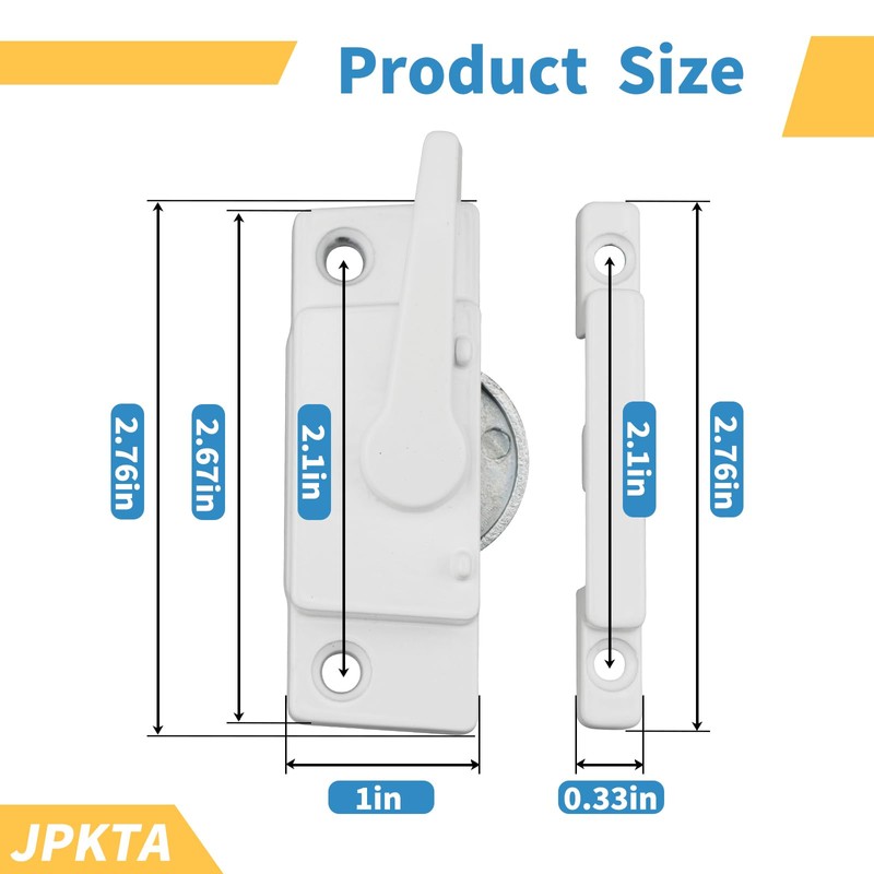 6 Pack Window Sash Locks,Window Latch Cam Action White Window