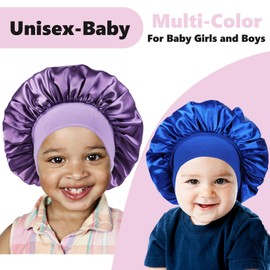 Satin Baby Bonnet for Sleeping Silk Sleep Cap Bonnets for Baby Girls and Boys Infant Purple