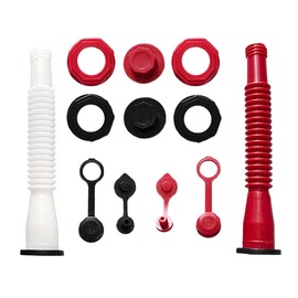 LAINLOY Gas Can Spout Replacement Kit, Flexible Pour Nozzle, Compatible with Most 1/2/5/10 Gal Oil Cans (White/Red)