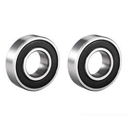 TOP-VIGOR 2 Pcs Pre-Lubricated Deep Groove Ball Bearing Rubber Cover Bearing Ball Bearings 6003RS 17x35x10mm Bearing Steel