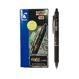 Pilot Frixion Clicker Retractable Gel Pen Black Plastic Strong Rubber
