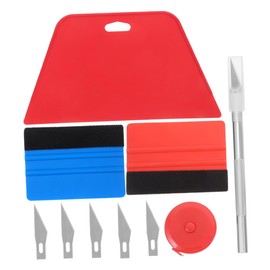 WOONEKY Wallpaper Smoothing Tool Kit 10pcs Set Wallpaper Squeegee Car Film Tools Wall Decal Applicator